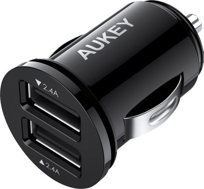 Aukey CC-S1 Autolader Dual USB 4.8A Zwart