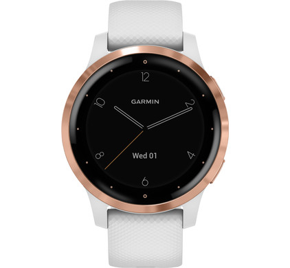 vals Schandalig domesticeren Garmin Vivoactive 4S Rosé Goud/Wit 40 mm - Coolblue - Voor 23.59u, morgen  in huis