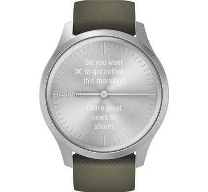 Garmin Vivomove Style - Zilver/Groen - 42 mm