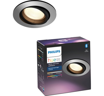Ondeugd Rook Uitdaging Philips Hue Centura inbouwspot White & Colour rond aluminium - Smart lampen  - Coolblue