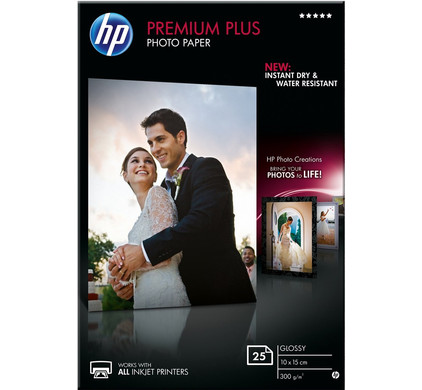 HP Premium Glossy Papier 25 Vel (10 x 15) - Coolblue Voor 23.59u, in huis