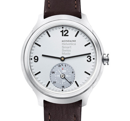 Mondaine Helvetica No1 Zilver/Bruin - Coolblue - Voor 23.59u, morgen in huis