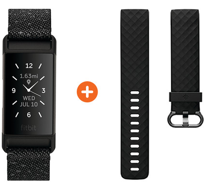 Fitbit Charge 4 Speciale Editie Graniet + Extra Kunststof Bandje