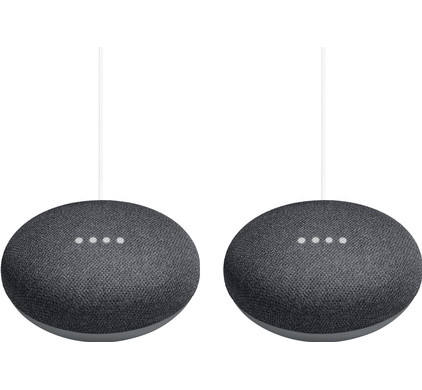 Google Nest Mini Grijs Duo Pack