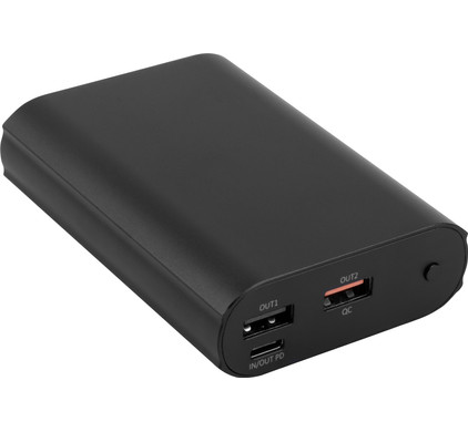 BlueBuilt Powerbank 10.000 mAh Power Delivery 3.0 + Quick Charge 3.0 Zwart