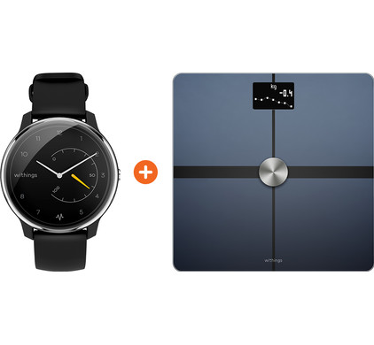Withings Move ECG Zilver/Zwart + Withings Body + Zwart