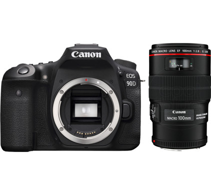 Canon EOS 90D + EF-S 18-55mm f/3.5-5.6 IS STM + EF 100mm f/2.8L Macro IS USM