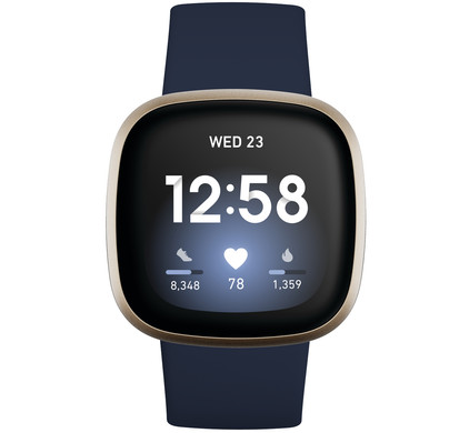 Fitbit Versa 3 Blauw/Goud