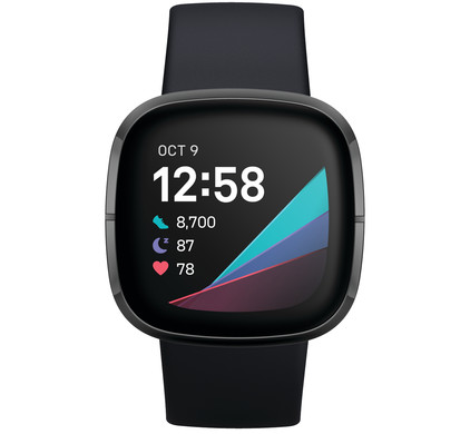 G Tactiel gevoel baden Fitbit Sense Carbon/Graphite - Smartwatches - Coolblue