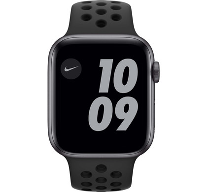 Apple Watch Nike Series 6 44mm Space Gray Aluminium Zwarte Sportband