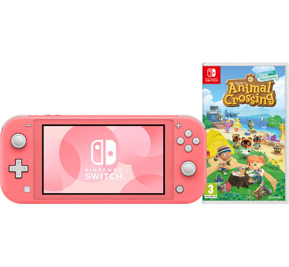 Nintendo Switch Lite Coral + Animal Crossing + Nintendo Switch