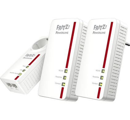 AVM FRITZ!Powerline 1260E WLAN Set International WiFi 1200 Mbps 3 adapters