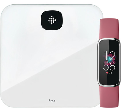 Fitbit Luxe Roze + Fitbit Aria Air Wit