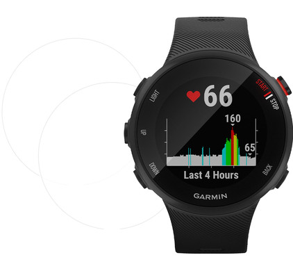 Garmin Forerunner 45S Zwart + Just in Case Garmin Forerunner 45S Screenprotector Glas Duo