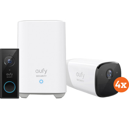 Eufycam 2 Pro 4-Pack + Video Doorbell Battery