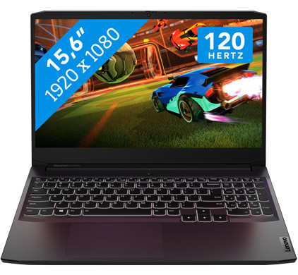 Lenovo IdeaPad Gaming 3 15ACH6 82K200ANMH - RTX 3050, 16 GB RAM, 512 GB SSD, 15.6 inch 120 Hz scherm