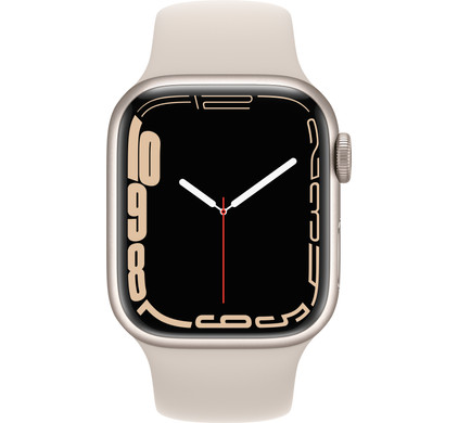 Apple Watch Series 7 41mm Witgoud Aluminium Crème Sportband