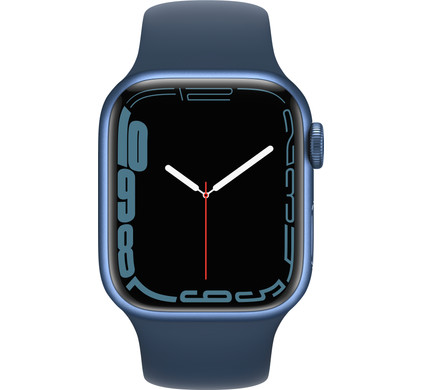 Apple Watch Series 7 41mm Blauw Aluminium Blauwe Sportband