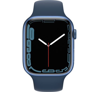 Apple Watch Series 7 45mm Blauw Aluminium Blauwe Sportband