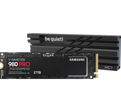 Samsung 980 Pro 2TB + Be quiet! Heatsink (Geschikt voor PS5)