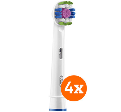 doe alstublieft niet Wie Spruit Oral-B 3D White Opzetborstel 4 Stuks - Coolblue - Voor 23.59u, morgen in  huis