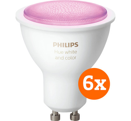 Philips Hue White and Color GU10 6-pack