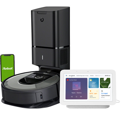 iRobot Roomba i7+ + Google Nest Hub 2 Chalk