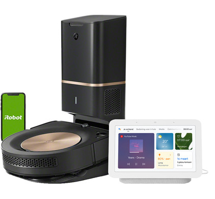 iRobot Roomba s9+ + Google Nest Hub 2 Chalk