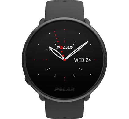 Polar Ignite 2 Zwart met siliconen bandje met kristallen S