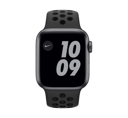 Apple Watch Nike SE 40mm Space Gray Aluminium Zwarte Sportband
