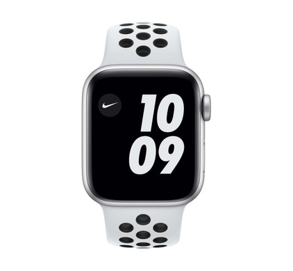 Apple Watch Nike SE 40mm Zilver Aluminium Witte Sportband