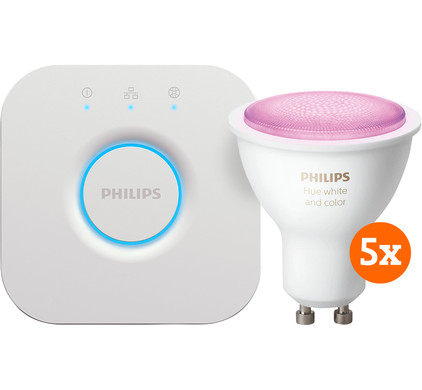 Philips Hue White & Color GU10 5-pack + bridge
