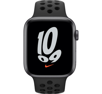 Apple Watch Nike SE 44mm Space Gray Aluminium Zwarte Sportband