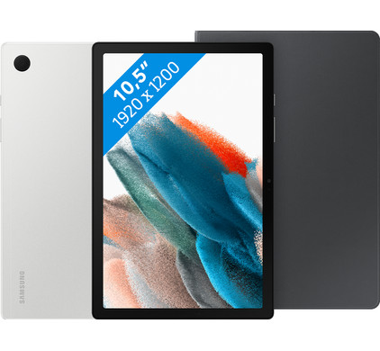 Samsung Galaxy Tab A8 32GB Wifi Zilver + Book Case Grijs