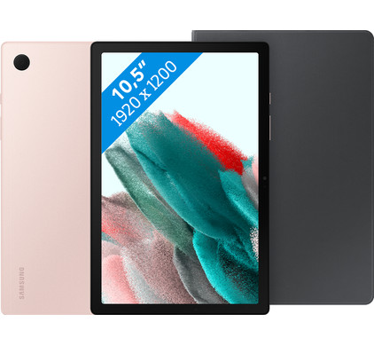 Samsung Galaxy Tab A8 64GB Wifi Roségoud + Book Case Grijs