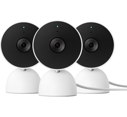 Google Nest Cam Indoor Wired 3-pack