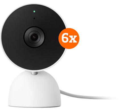 Google Nest Cam Indoor Wired 6-pack