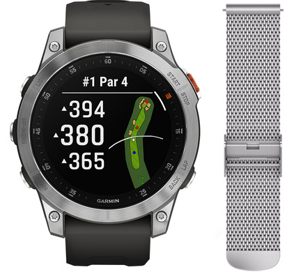 Garmin Epix Gen 2 Zilver 47mm + Garmin Milanees Bandje Zilver 20mm
