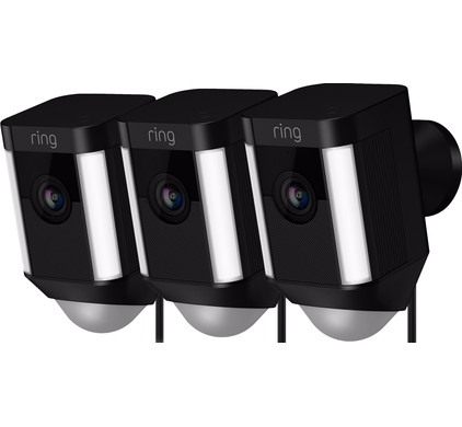 Ring Spotlight Cam Wired Zwart 3-Pack