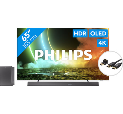 Philips 65OLED706 - Ambilight + Soundbar + HDMI kabel