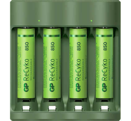 GP Batteries USB batterijlader B421 + 4x AAA 850 mAh