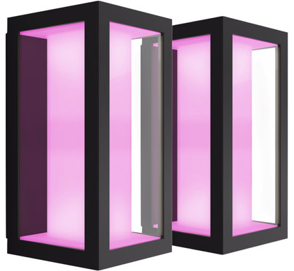 Philips Hue Impress muurlamp White and Color zwart smal duo pack