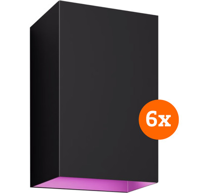 Philips Hue Resonate muurlamp White and Color zwart 6-pack