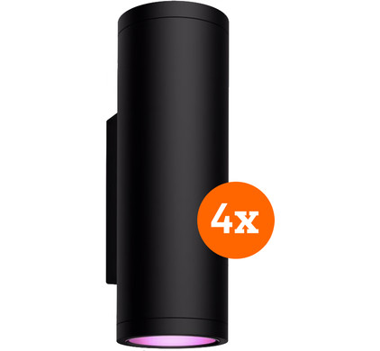 Philips Hue Appear muurlamp White and Color Zwart 4-Pack
