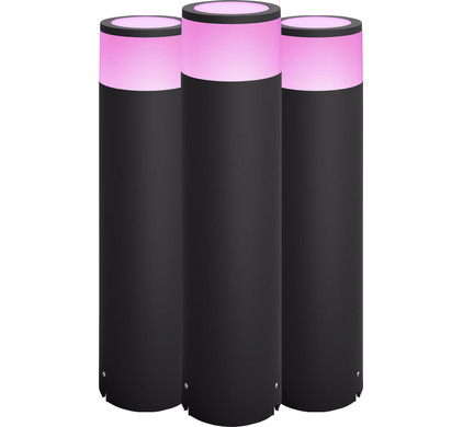 Philips Hue Calla sokkellamp White and Color Zwart hoog 3-pack