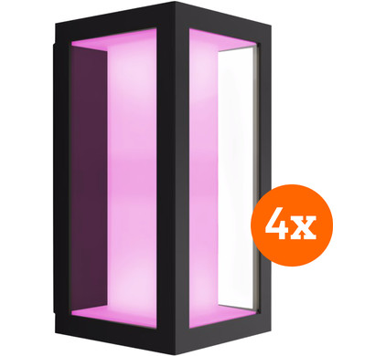 Philips Hue Impress muurlamp White and Color zwart smal 4-pack