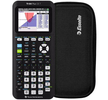Texas Instruments TI-84 CE-T + Rekenmachine Case Zwart