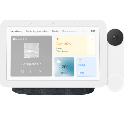 Google Nest Hub 2 Charcoal + Google Nest Deurbel