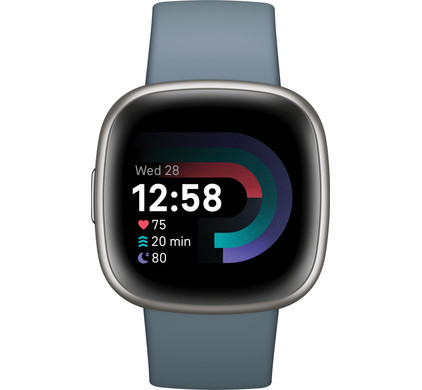 Fitbit Versa 4 Zilver/Blauw