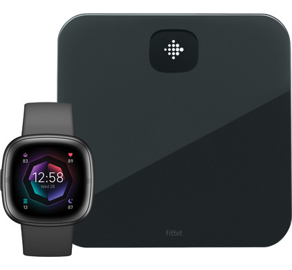 groot Koning Lear Weggooien Fitbit Sense 2 Zwart+ Fitbit Aria Air Weegschaal Zwart - Coolblue - Voor  23.59u, morgen in huis